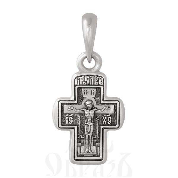 крест «крестильный крест «спаси и сохрани», золото 585 проба белое (арт. 201.615-3)
