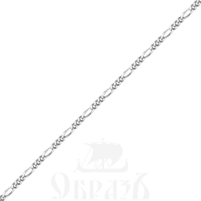 цепь плетение "фигаро" (cartie) 3х1 с алмазной огранкой серебро 925 пробы (арт. 9003060)