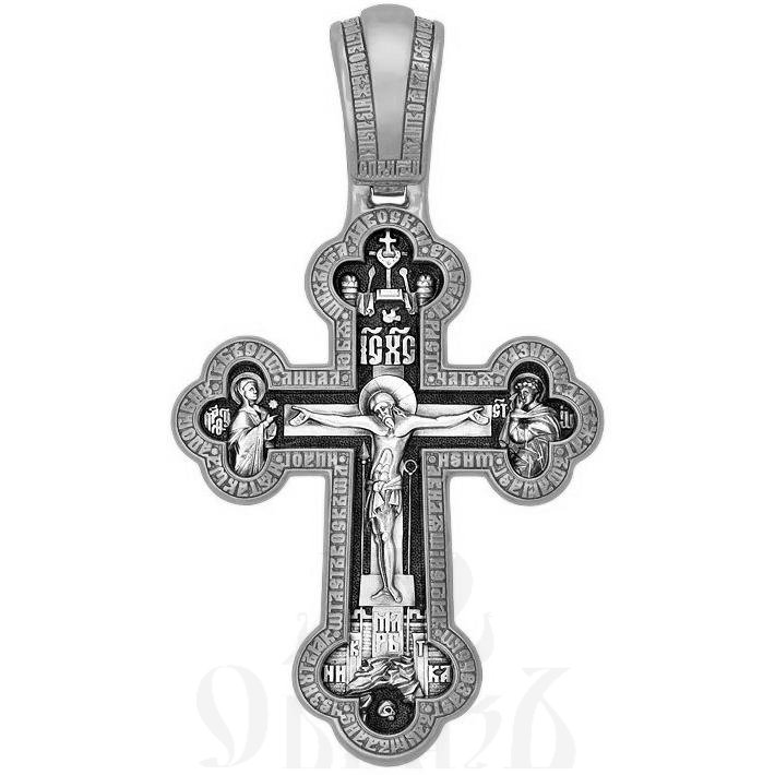 крест «распятие. св. александр невский. молитва «да воскреснет бог», серебро 925 проба (арт. 101.562)